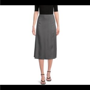 Time and Tru Gray Slip Midi Skirt XL (16–18)
